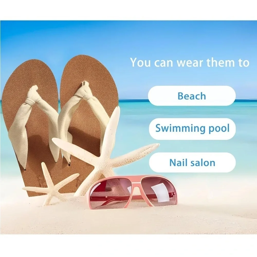 KuaiLu Flip Flops for Women with Arch Support Yoga Mat Comfortable Beach 8 NWT
